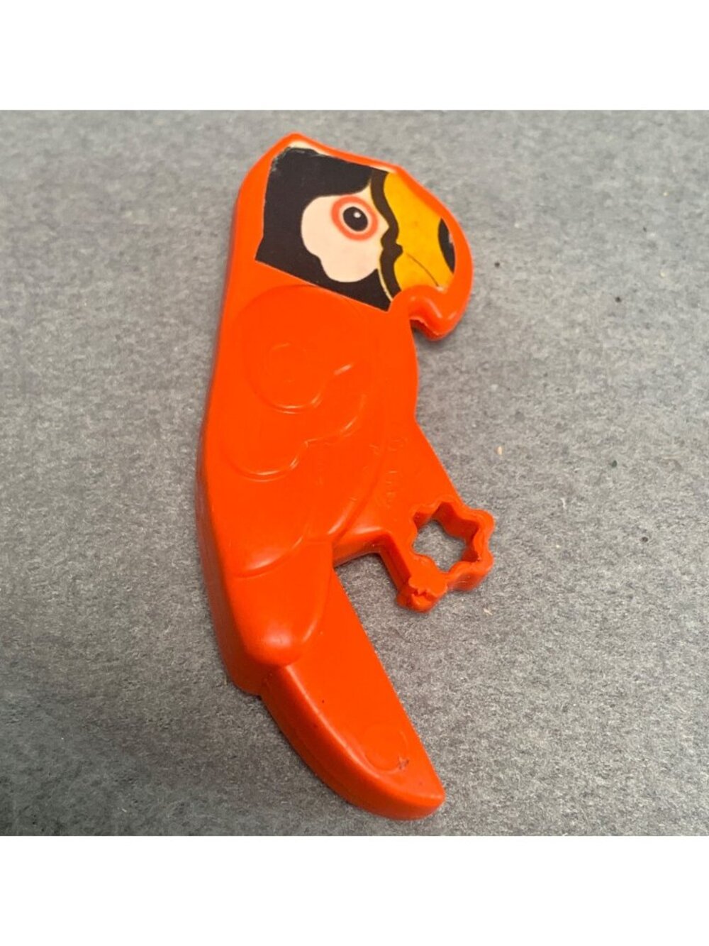 Fisher Price Little People Zoo Parrot Macaw Figure Red Orange Toy Vtg